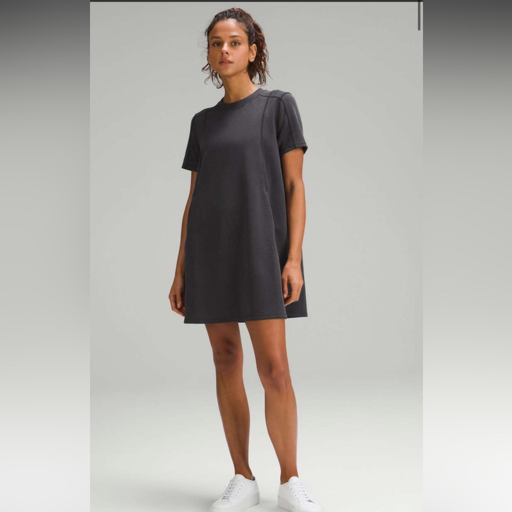 Lululemon Ribbed Softstreme T-Shirt Dress Black